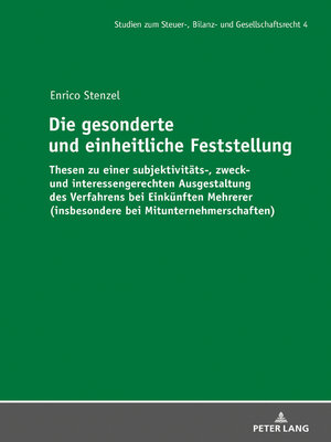 cover image of Die gesonderte und einheitliche Feststellung